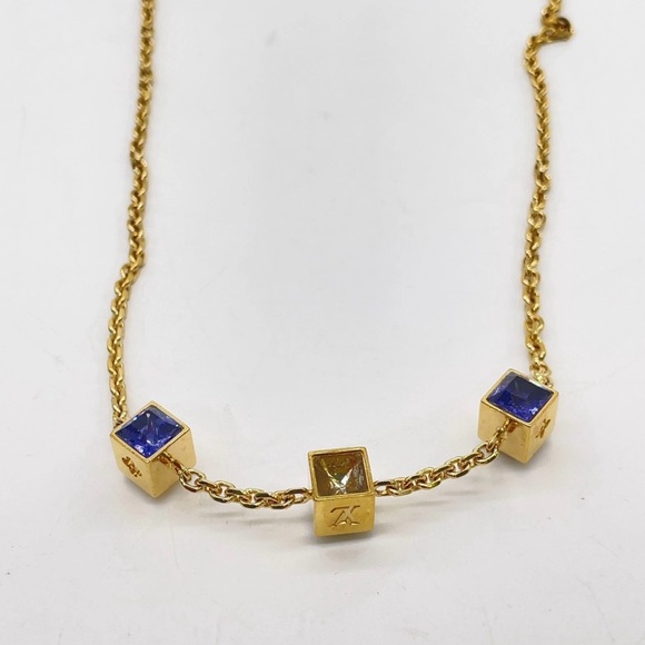 Auth Louis Vuitton Collier Gamble GD
Purple M65096 Necklace - Picture 1 of 12